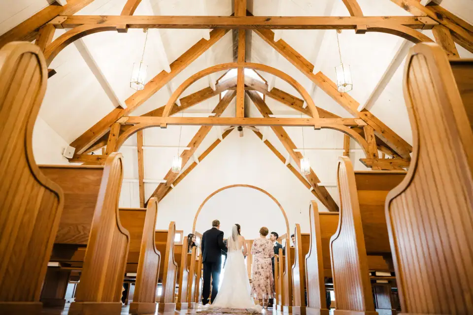 Wedding photo after the ceremony in Jackson, Mississippi