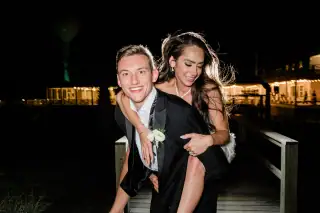 Wedding photo after the ceremony in Alexandria, VA