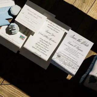 Wedding photo after the ceremony in Rochester, New York