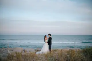Wedding photo after the ceremony in Lafayette, Louisiana