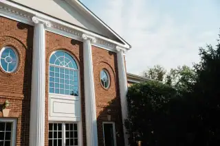 Wedding photo after the ceremony in Athens, Georgia