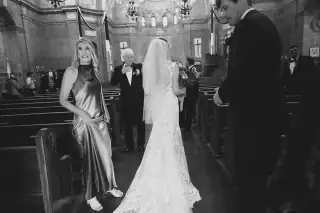 Wedding photo after the ceremony in New Orleans, Louisiana