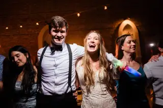 Wedding photo after the ceremony in Hartford, Connecticut