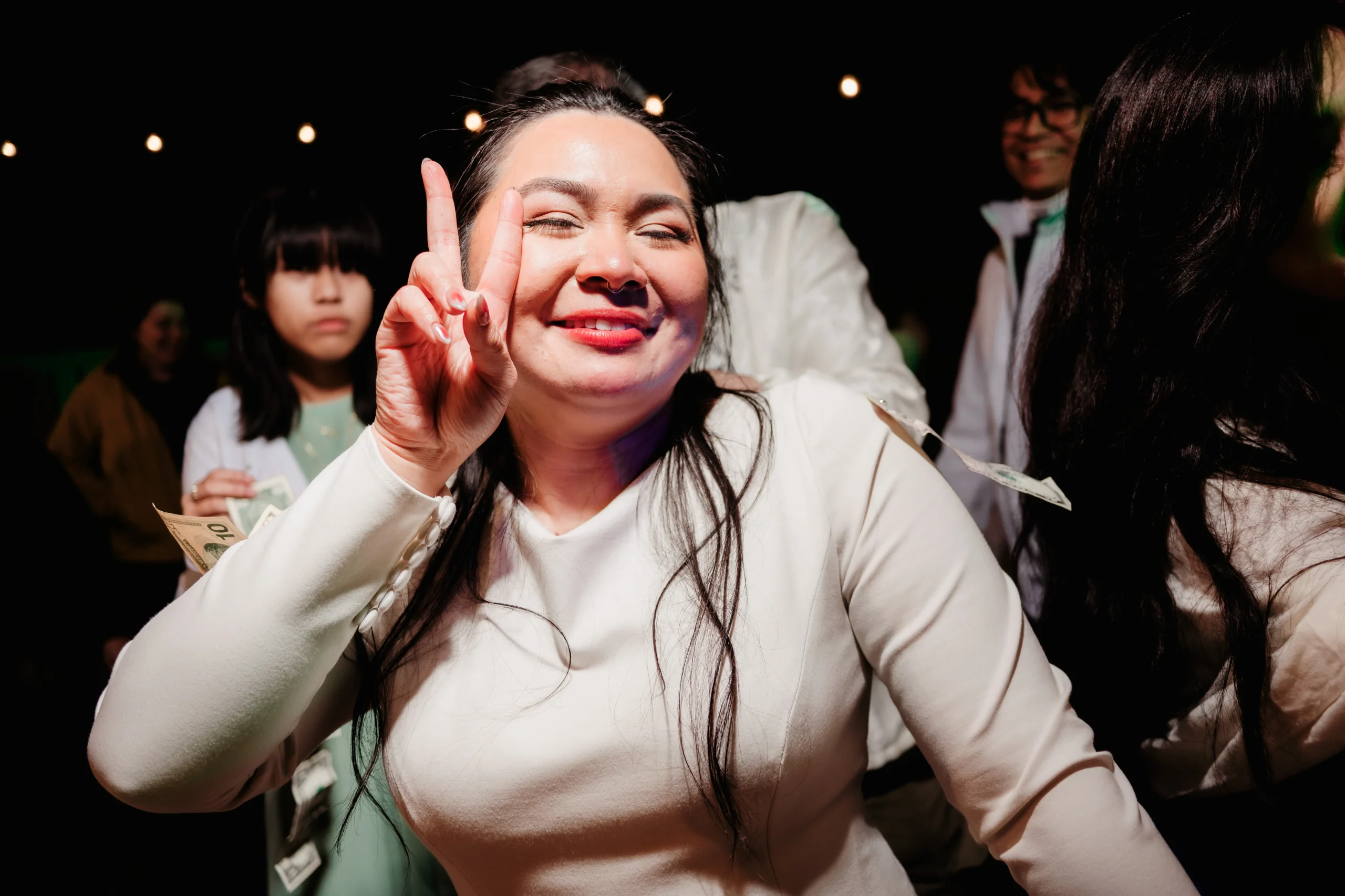 Best Places to Get Engaged engagement photos in wilmington nc | pink penguin studios bride in shock of her ring while fiance looks at her