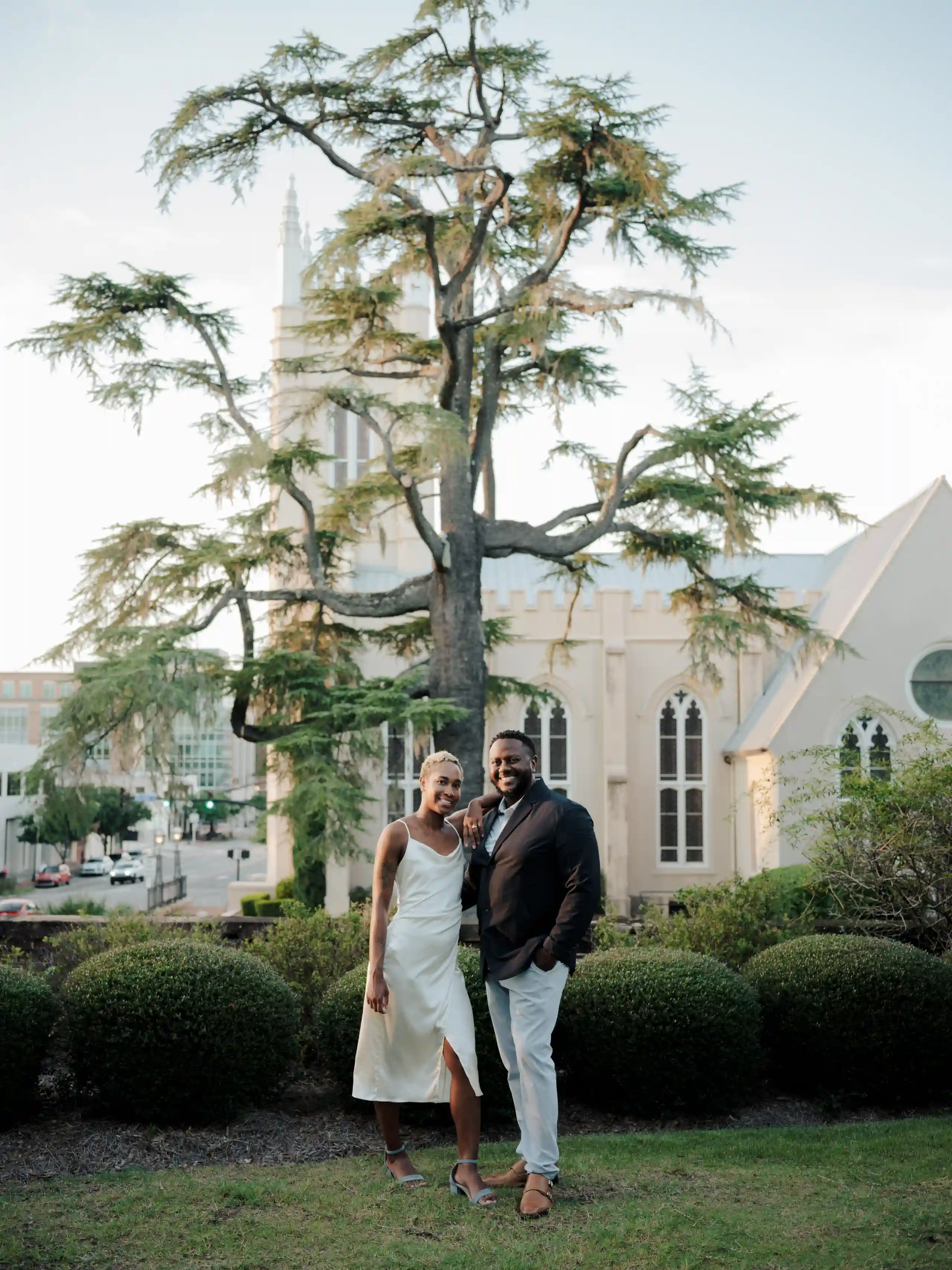 Couple celebrating after a Wilmington courthouse wedding ceremony